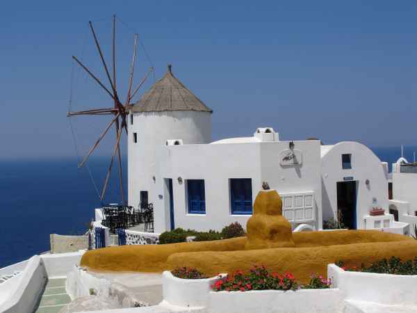 Santorini - Windmühle in Oia