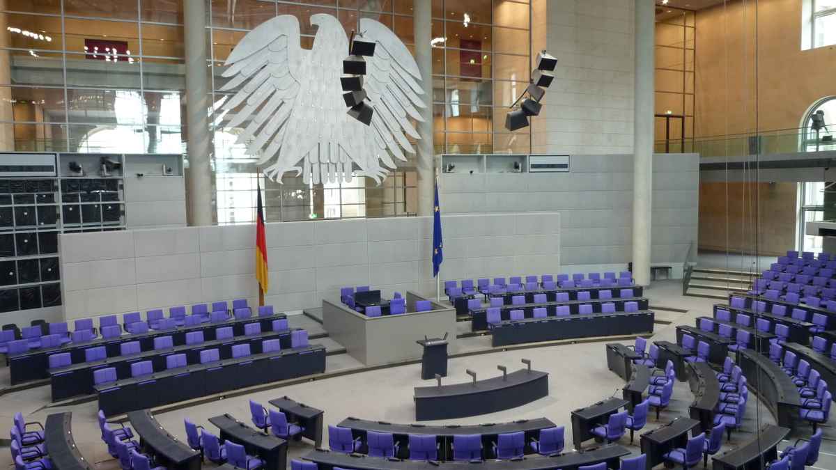 Plenarsaal des Deutschen Bundestages