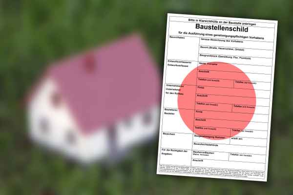 Baustellenschild