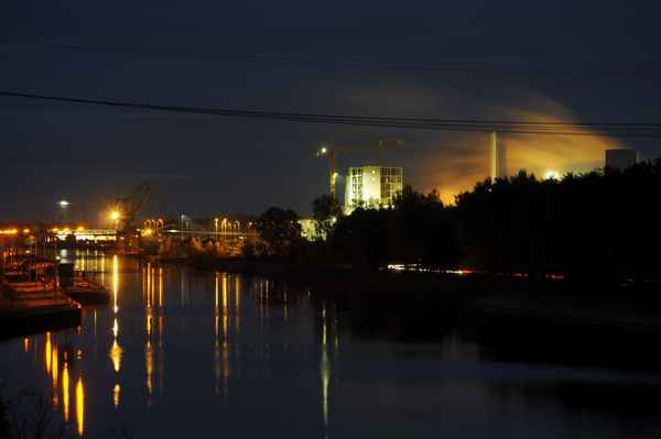 Blick auf den Stadthafen Eberswalde