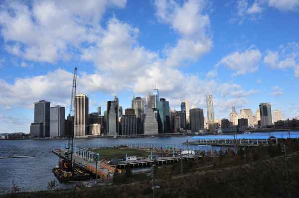 New York Downtown Skyline (von Brooklyn aus)