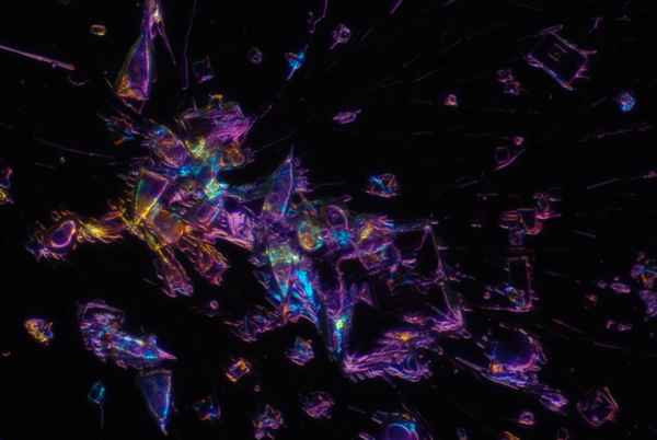 Kristalle in dunkler Sphäre