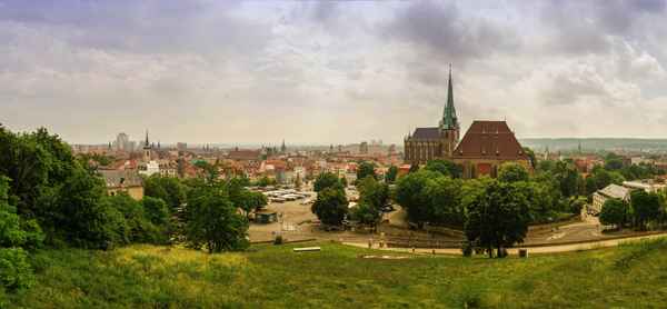 Blick von der Zitadelle Petersberg auf Erfurt