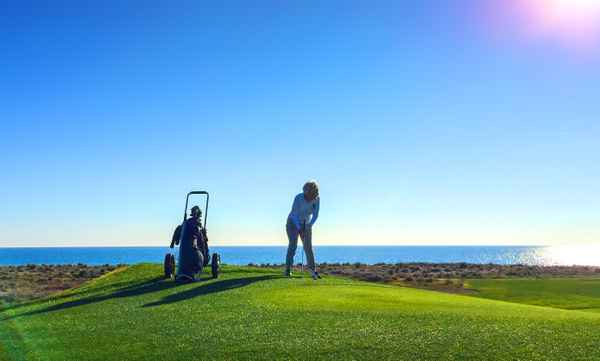 Golferin auf Links-Course 2