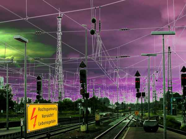 Hochspannung -  Vorsicht! - Lebensgefahr