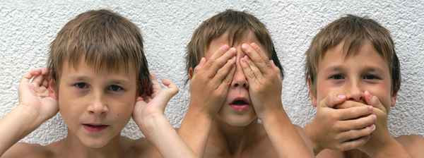 Nicht hören, nichts sehen, nichts sagen ....