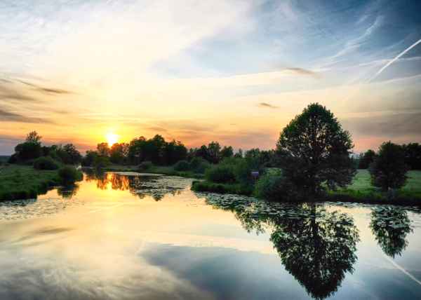 Sunset über dem Kirchdammgraben - Hamme