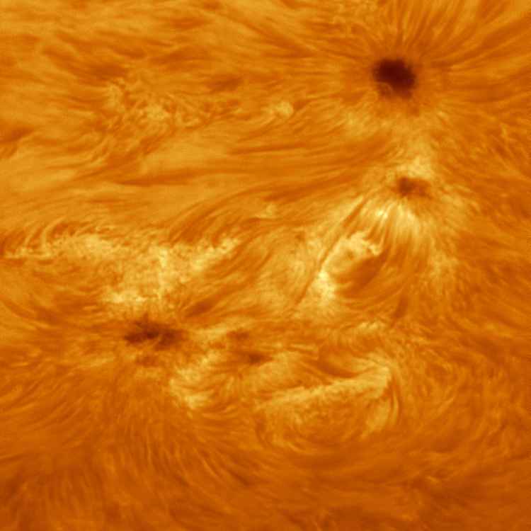 Sonne mit Aktiver Region 2672 am 22. August 2017