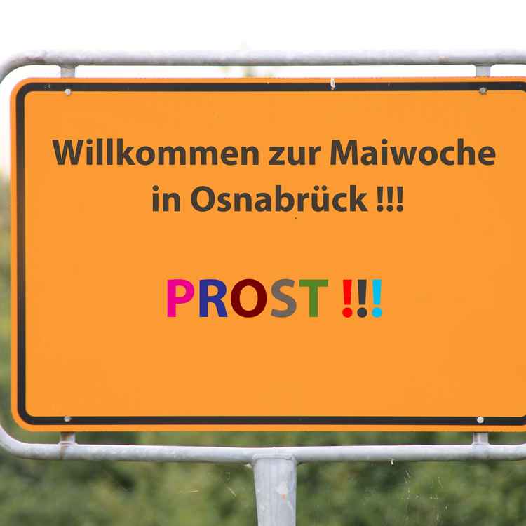 Ein Maiwochenschild