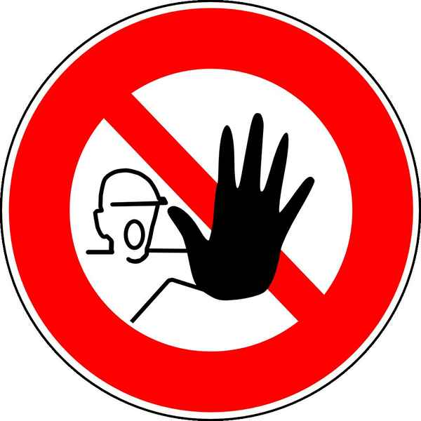 Warnschild "Zutritt Verboten"