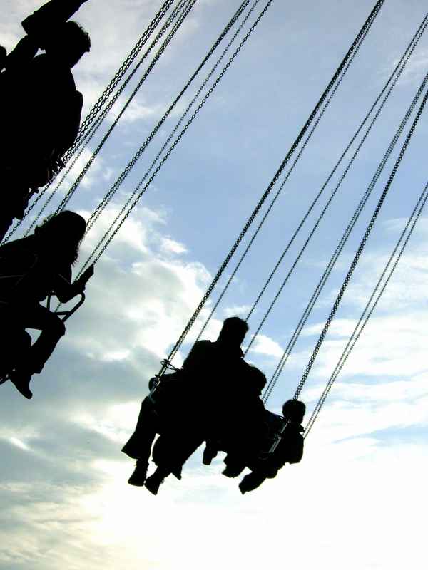 Spass auf dem Kettenkarussell