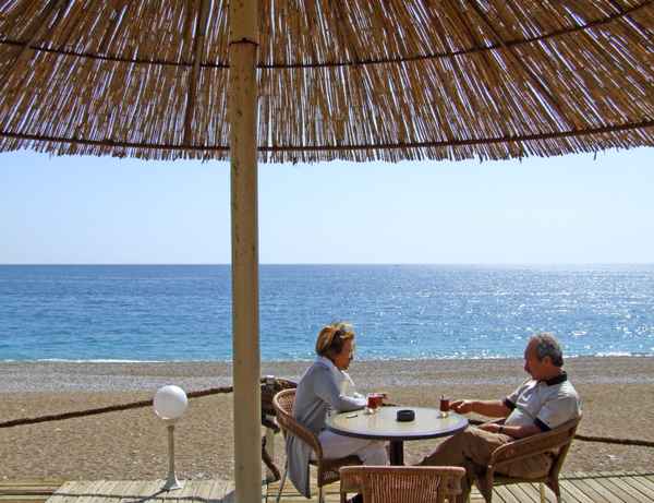 Teepause am Strand