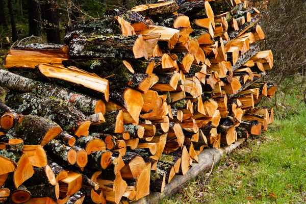 Birkenholz-Stapel