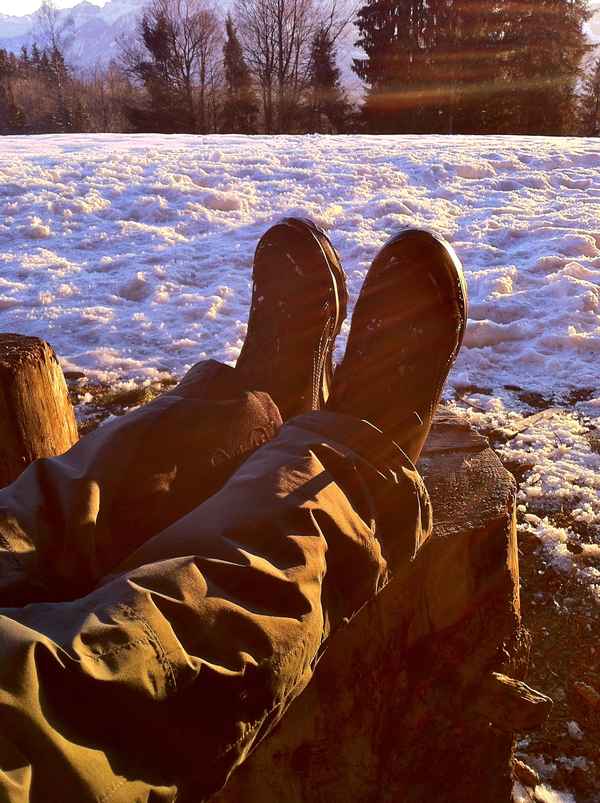 Pause im Schnee