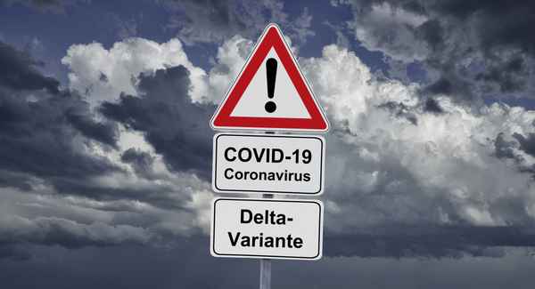 Warnschild - Delta Variante