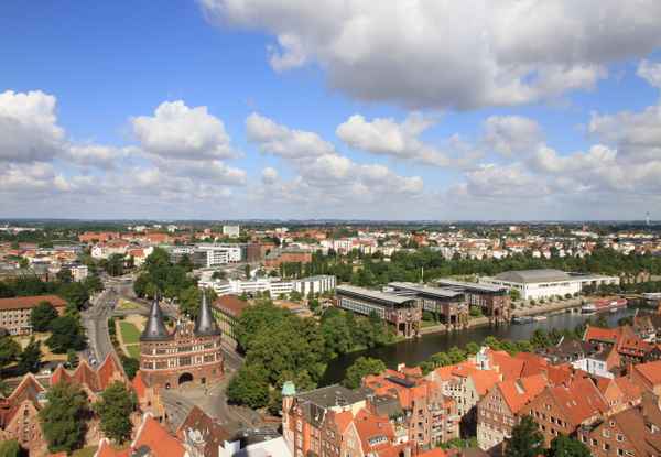Lübeck-Sonntagmorgen-Blick von St. Petri