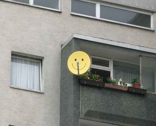 eine freundliche Antennenschüssel