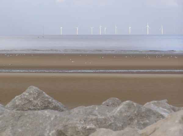 Windturbinen vor New Brighton