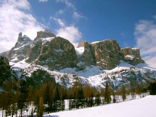 Dolomiten  von Colfoschg aus - Winter