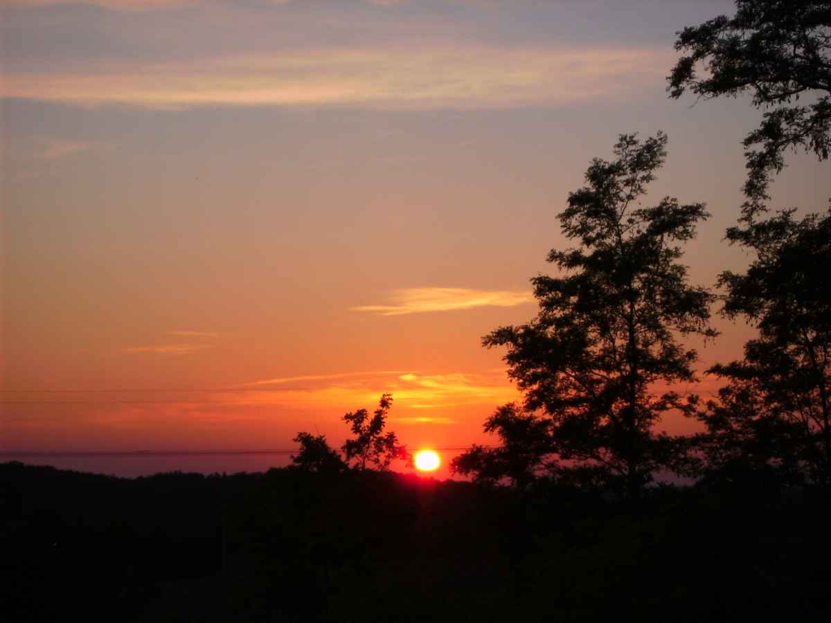 gute Nacht, die Sonne geht schlafen