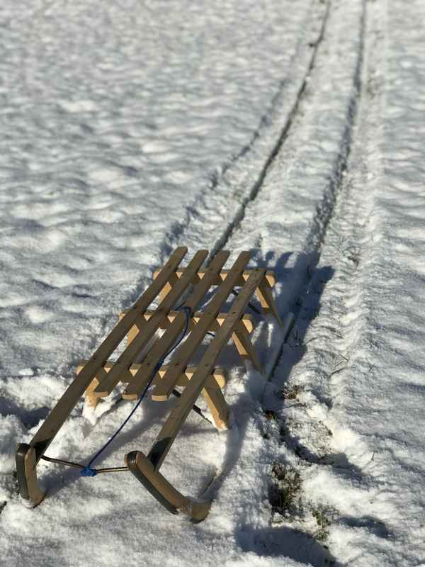 Schlitten im Schnee