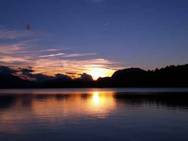 Faaker See im Sonnenuntergang