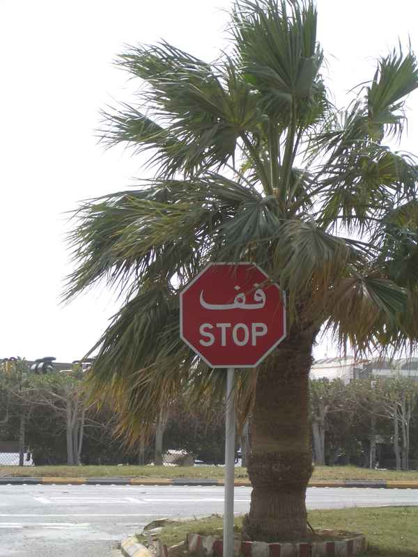 Stop auf Arabisch