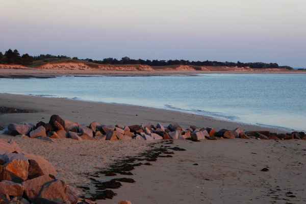 Letztes Tageslicht an der Baie  du Mont-Saint-Michel