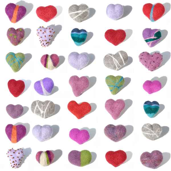 großes Filzherzposter