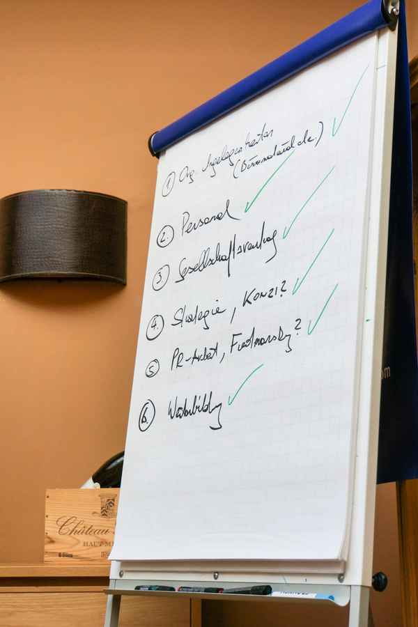 Flip-Chart im Hotel