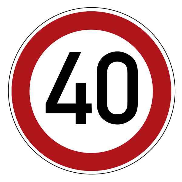 Geschwindigkeitsbegrenzung, Höchstgeschwindigkeit, Verbotsschild