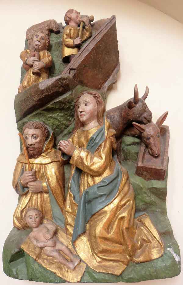 Relief Geburt Jesu in der Bonifatiuskirche in Arle / Ostfriesland