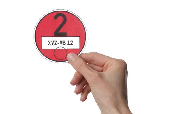 Rote Feinstaubplakette