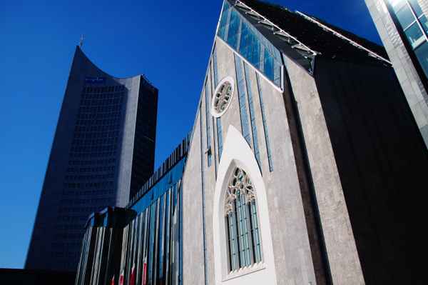 Unikirche und City-Hochhaus Leipzig