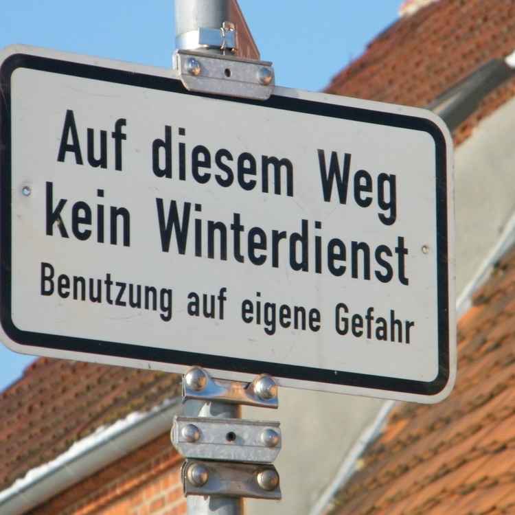 Kein Winterdienst!