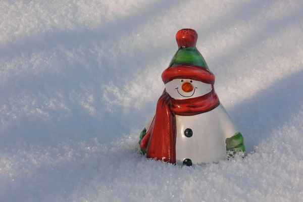 Der Schneemann ist eingeschneit