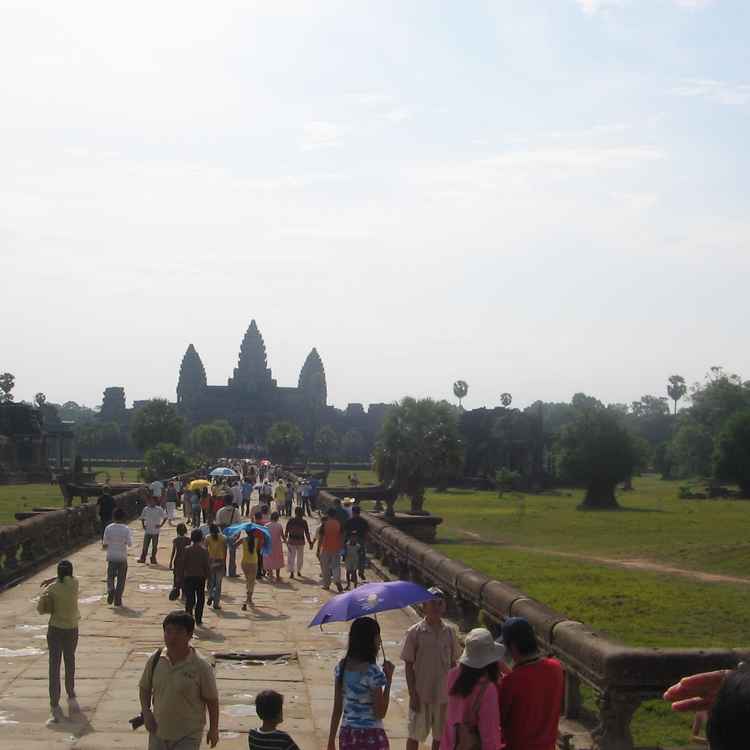 Approaching Ankhor Wat