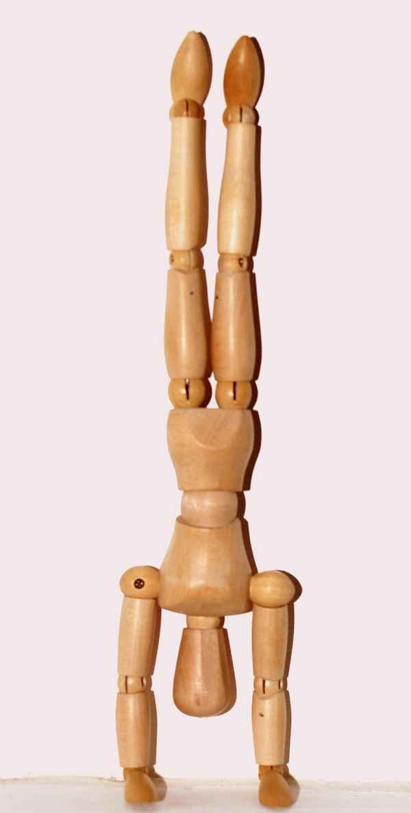 Gliederpuppe Handstand