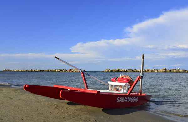 Rettungsboot, Strandstimmung, Rimini