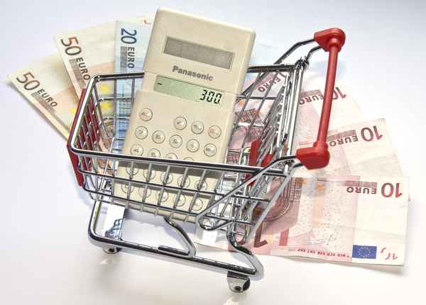 Kein Geld zum Einkaufen übrig.