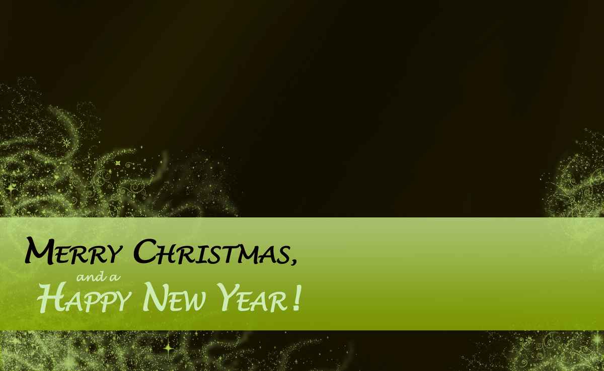 grüne Weihnachtskarte