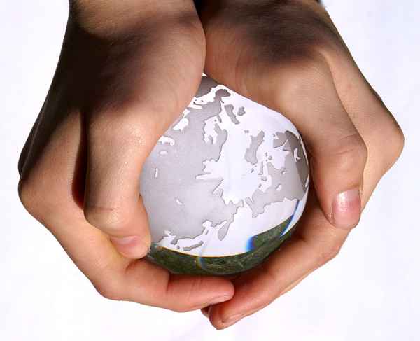 Glaskugel Erde 3