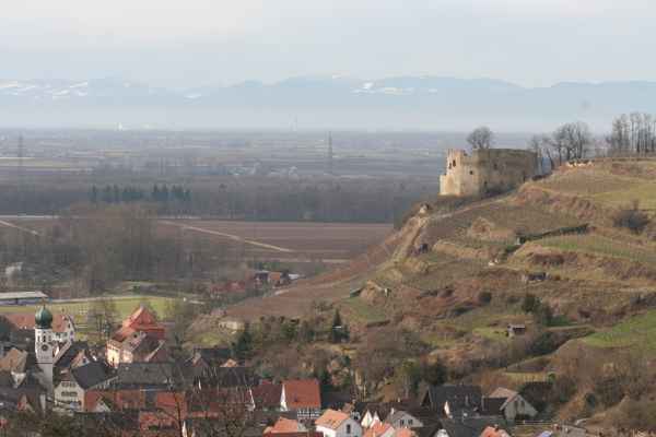 Burgruine mit Vogesenblick