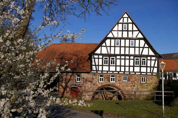 Schloßmühle zu Büdingen im Frühling