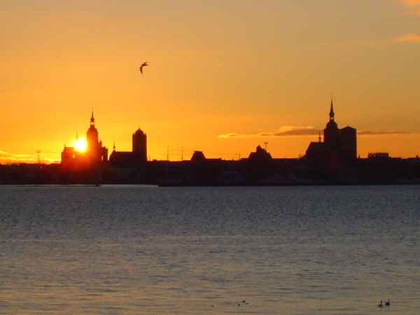 Sonnenuntergang in Stralsund