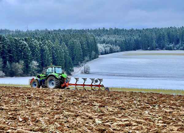 Feldarbeit im Winter