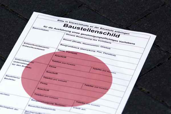 Baustellenschild
