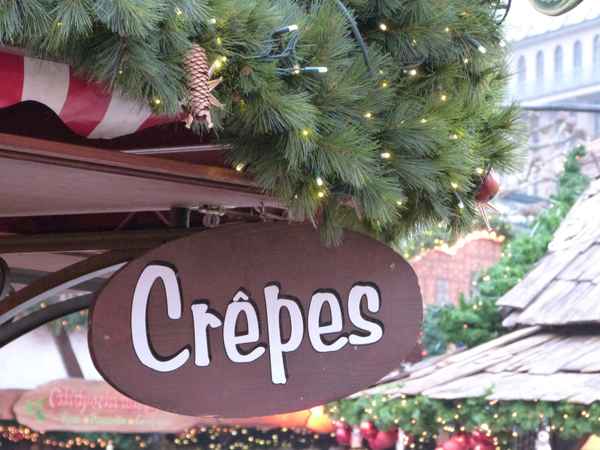 Crepes auf dem Weihnachtsmarkt