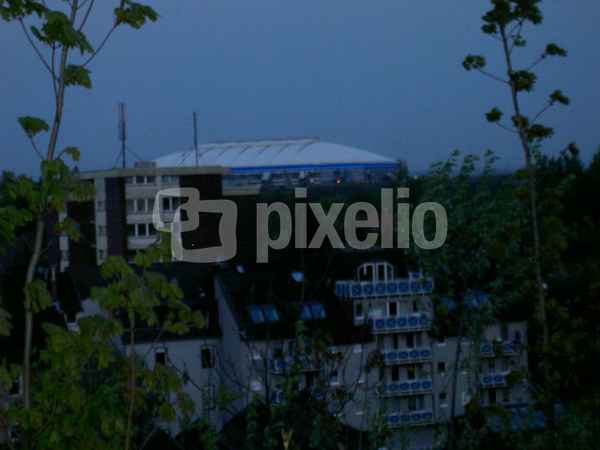 arena auf schalke bei nacht