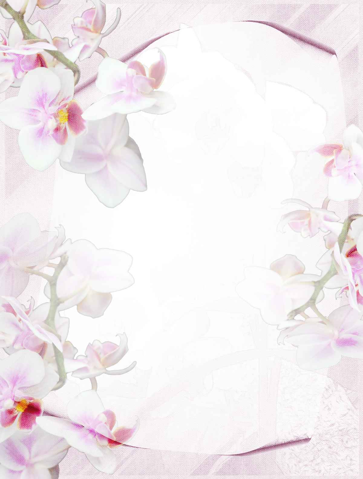 Briefpapier Orchidee hell
